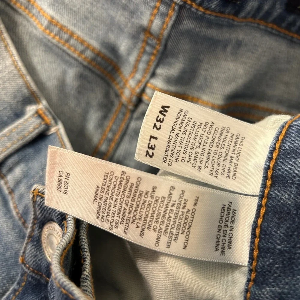 Lucky Brand 410 Athletic Slim Mens Jeans 32x32 Medium Wash Blue Denim Stretch